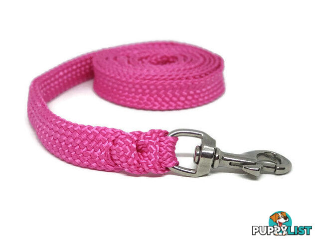 1.8m to 10m Long Dog Lead No Stitching Tough Yarnix 20mm Wide - YNXLD203SSGRN