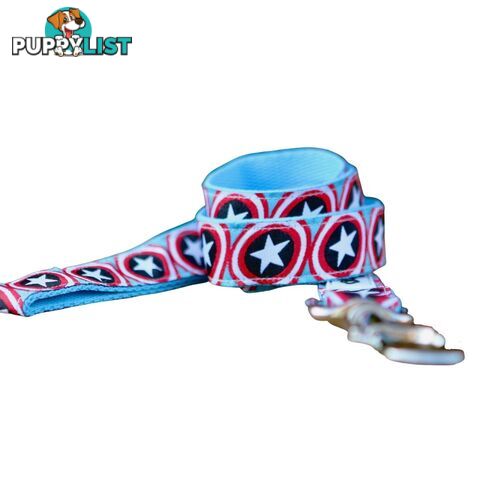 Captain America Dog Lead - Hand Made by The Bark Side - TBSLDCAP251.5