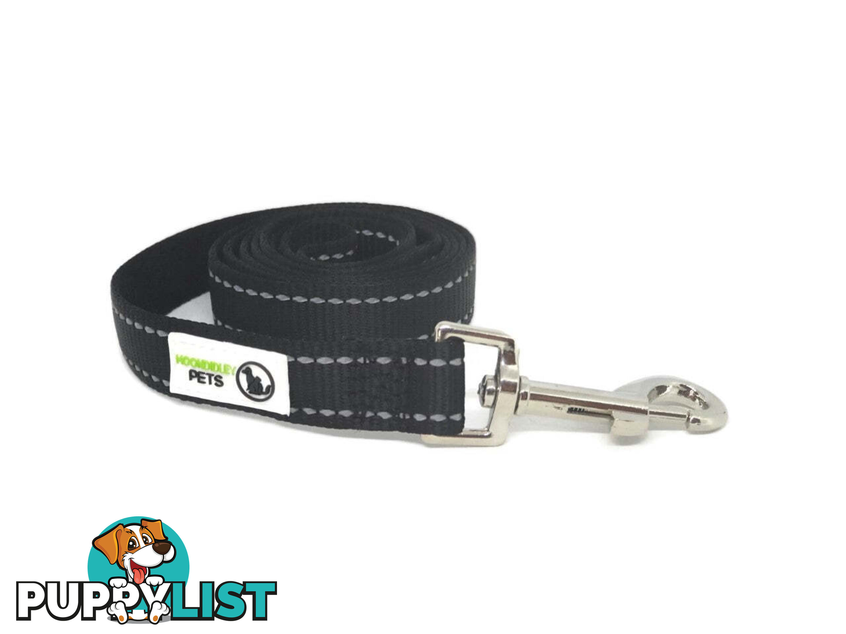 5m Long Nylon w/Reflective Stitching Dog Lead - Moondidley Pets - MDPLDREFPUR205