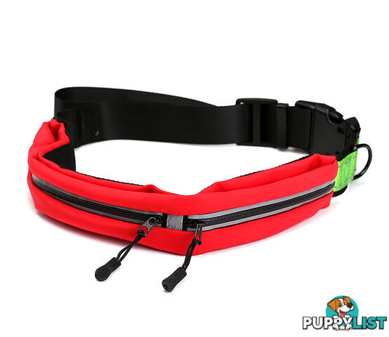 Hands Free Runner/Walker Waist Dog Leash Reflective- Moondidley Pets - MDPLDRUNBLU