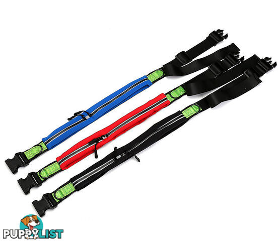 Hands Free Runner/Walker Waist Dog Leash Reflective- Moondidley Pets - MDPLDRUNBLU