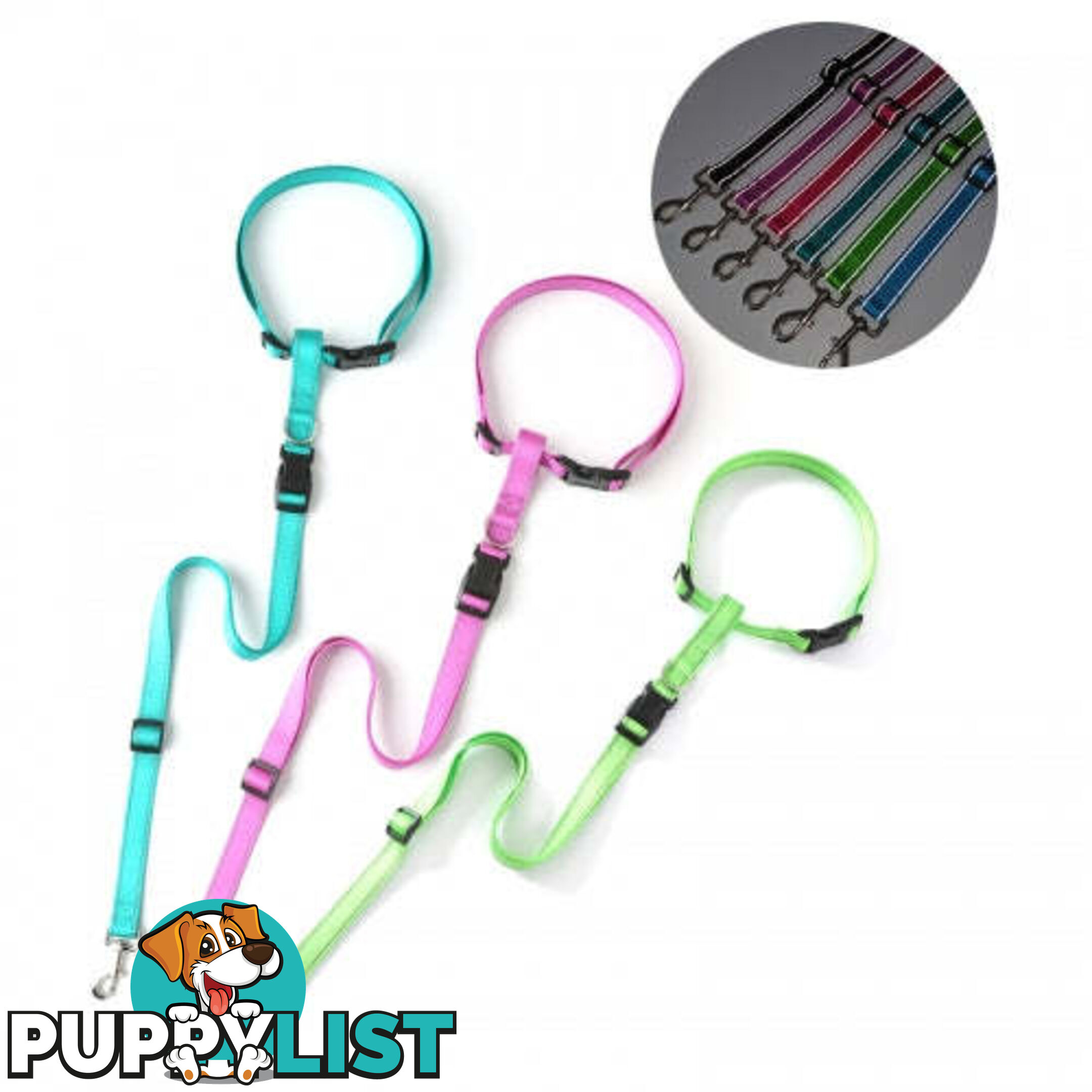 Hands Free Runner/Walker Waist Dog Leash Reflective- Moondidley Pets - MDPLDRUNBLU