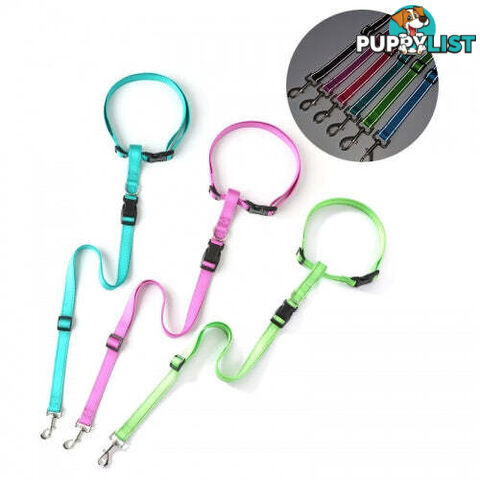 Hands Free Runner/Walker Waist Dog Leash Reflective- Moondidley Pets - MDPLDRUNBLU