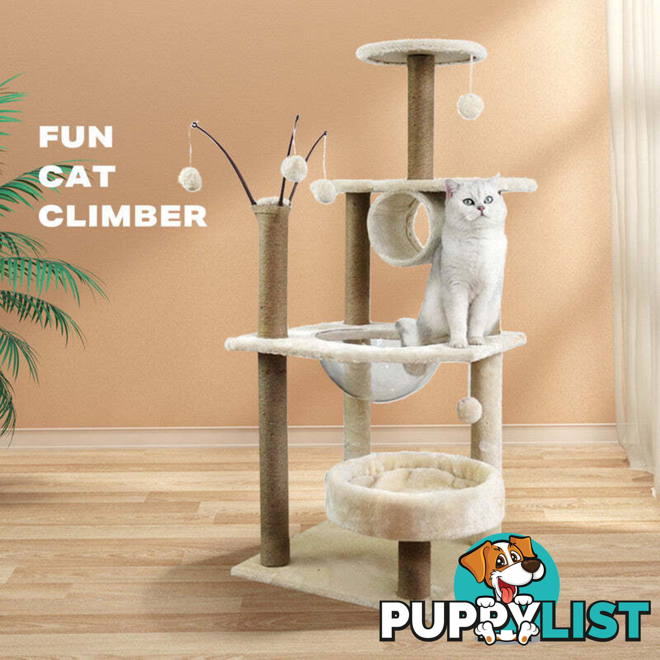 Cat Tree Scratching Post Scratcher Tower Condo House Furniture Bed Stand - V488-PCFM-BG