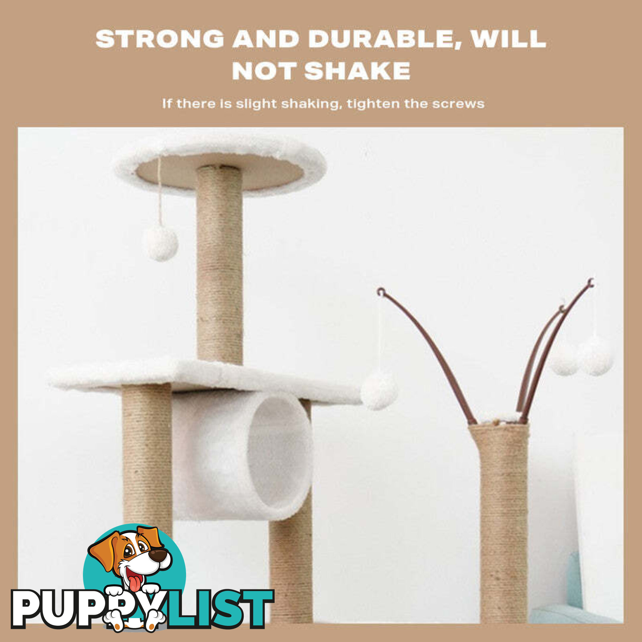 Cat Tree Scratching Post Scratcher Tower Condo House Furniture Bed Stand - V488-PCFM-BG