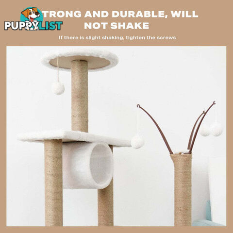 Cat Tree Scratching Post Scratcher Tower Condo House Furniture Bed Stand - V488-PCFM-BG