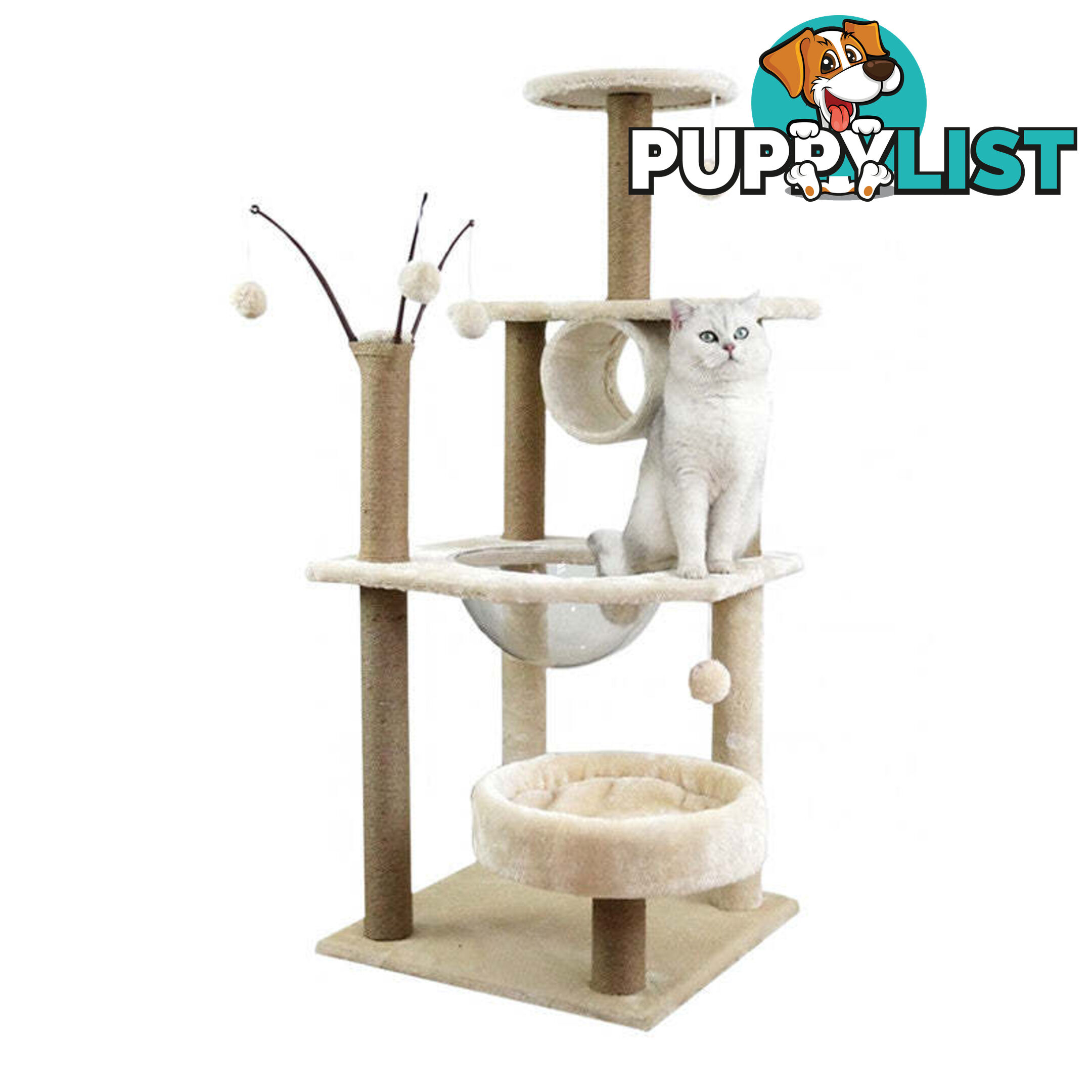 Cat Tree Scratching Post Scratcher Tower Condo House Furniture Bed Stand - V488-PCFM-BG