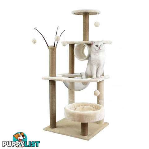 Cat Tree Scratching Post Scratcher Tower Condo House Furniture Bed Stand - V488-PCFM-BG