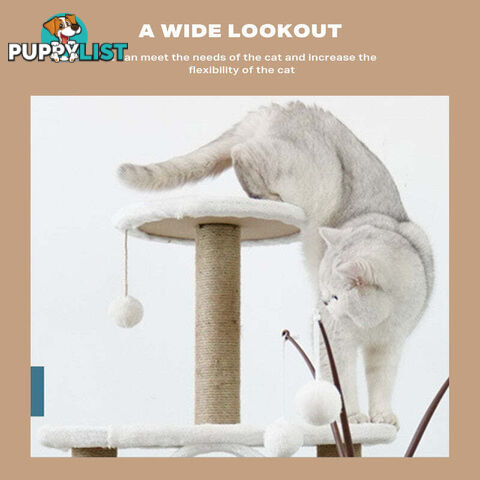 Cat Tree Scratching Post Scratcher Tower Condo House Furniture Bed Stand - V488-PCFM-BG