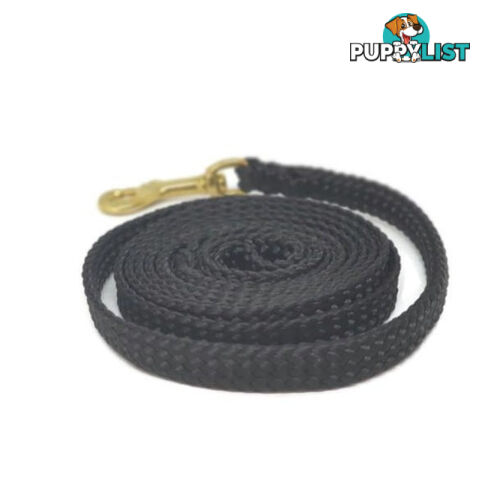 1.8m to 10m Long Dog Lead No Stitching Tough Yarnix 10mm Wide - YNXLD10-1.8-RD-BR