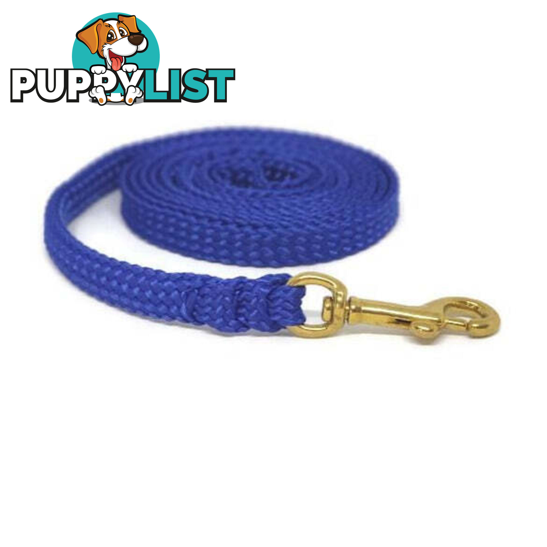 1.8m to 10m Long Dog Lead No Stitching Tough Yarnix 10mm Wide - YNXLD10-1.8-RD-BR