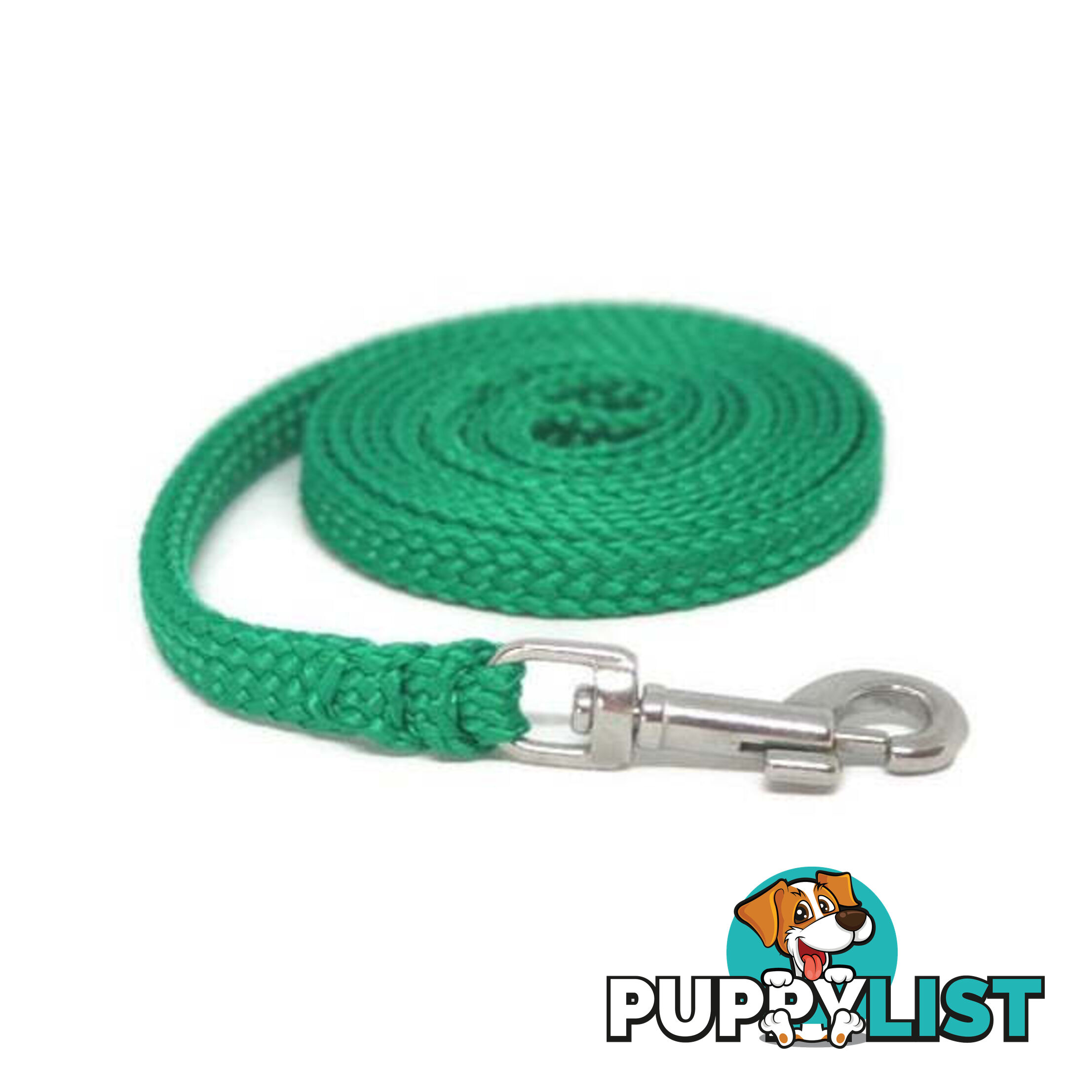1.8m to 10m Long Dog Lead No Stitching Tough Yarnix 10mm Wide - YNXLD10-1.8-RD-BR