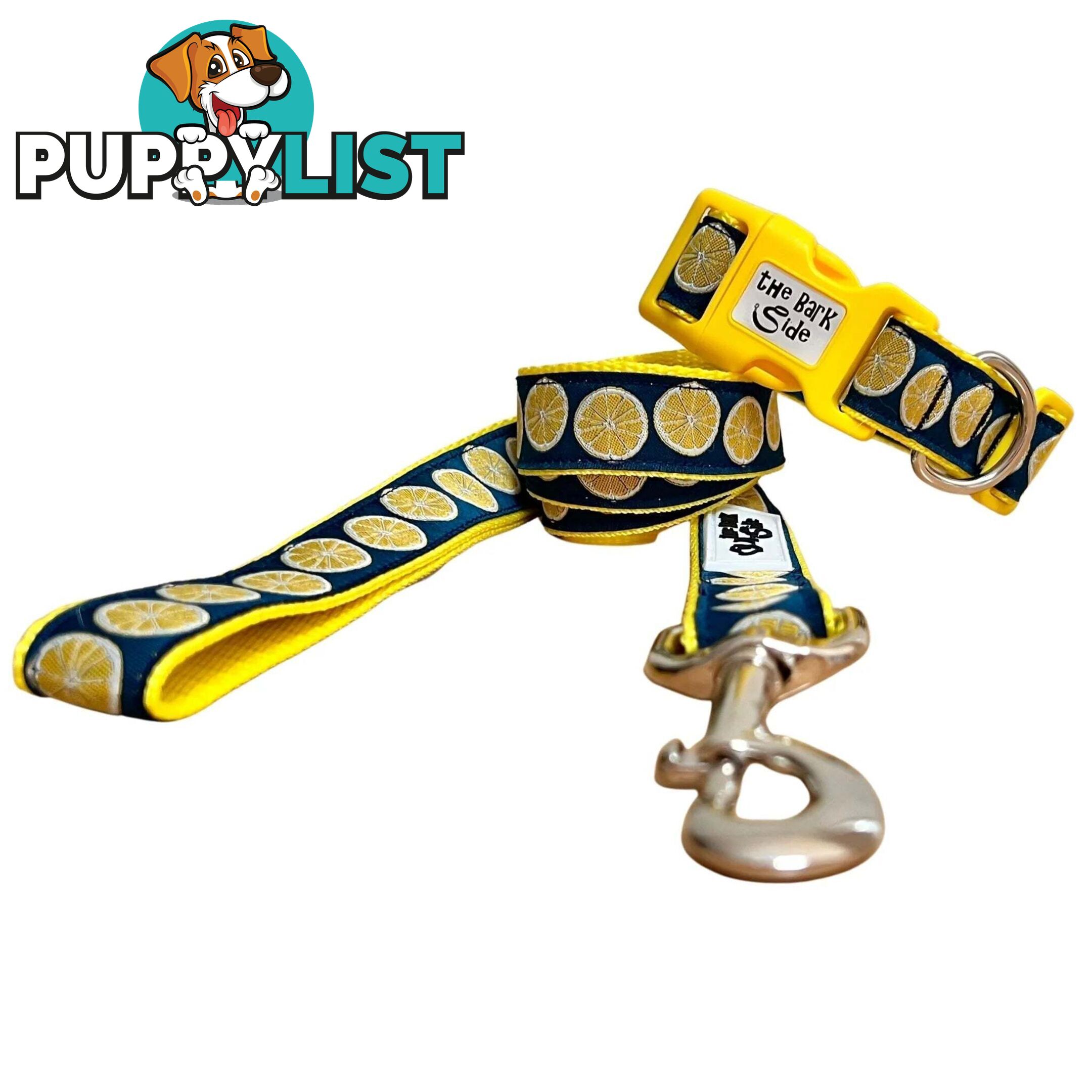 Lemon Dog Collar / XS - L - Hand Made by The Bark Side - TBSLEMLGE