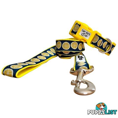 Lemon Dog Collar / XS - L - Hand Made by The Bark Side - TBSLEMLGE