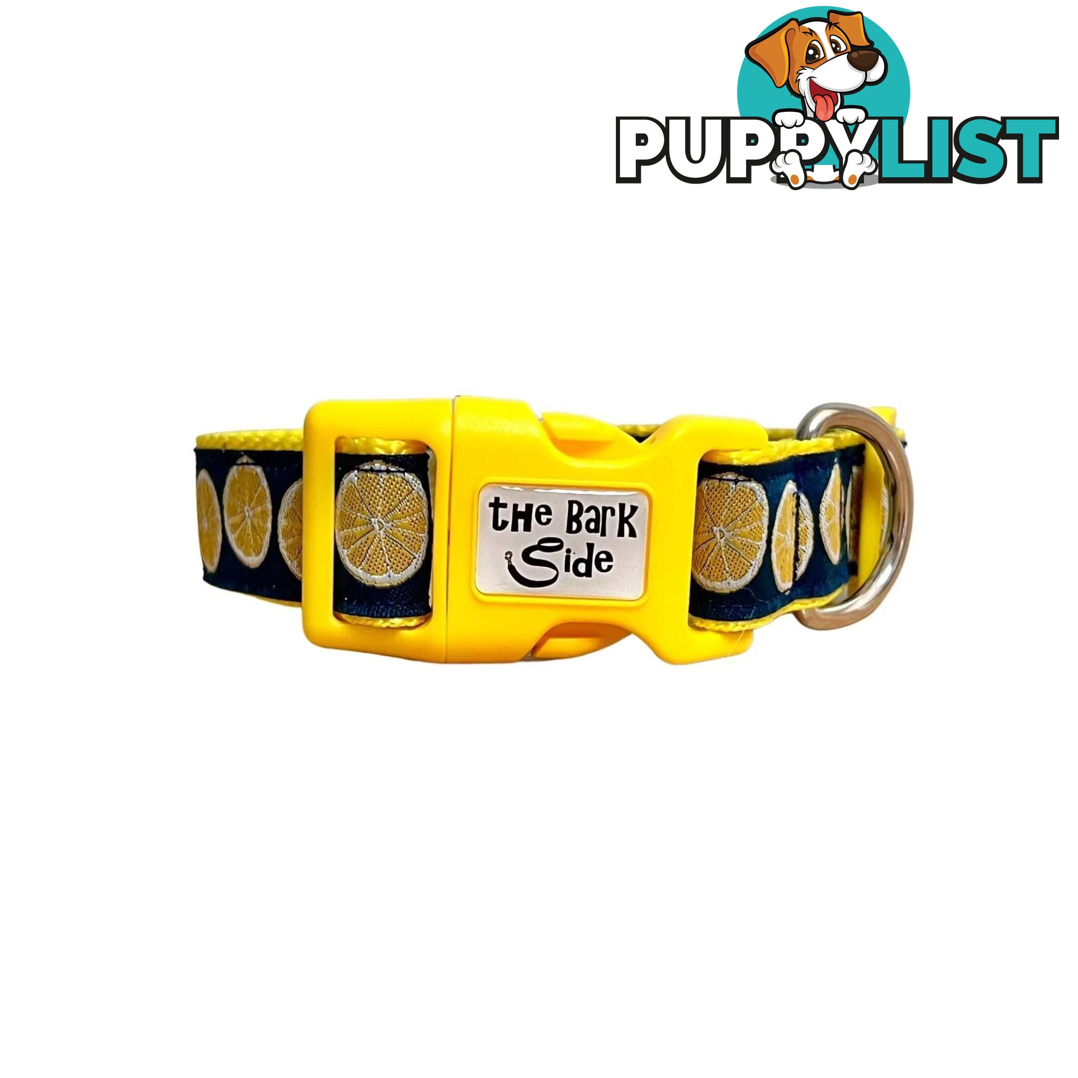 Lemon Dog Collar / XS - L - Hand Made by The Bark Side - TBSLEMLGE