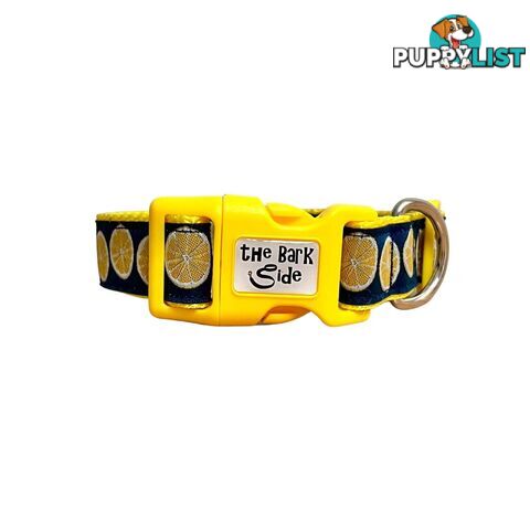 Lemon Dog Collar / XS - L - Hand Made by The Bark Side - TBSLEMLGE