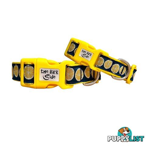 Lemon Dog Collar / XS - L - Hand Made by The Bark Side - TBSLEMLGE