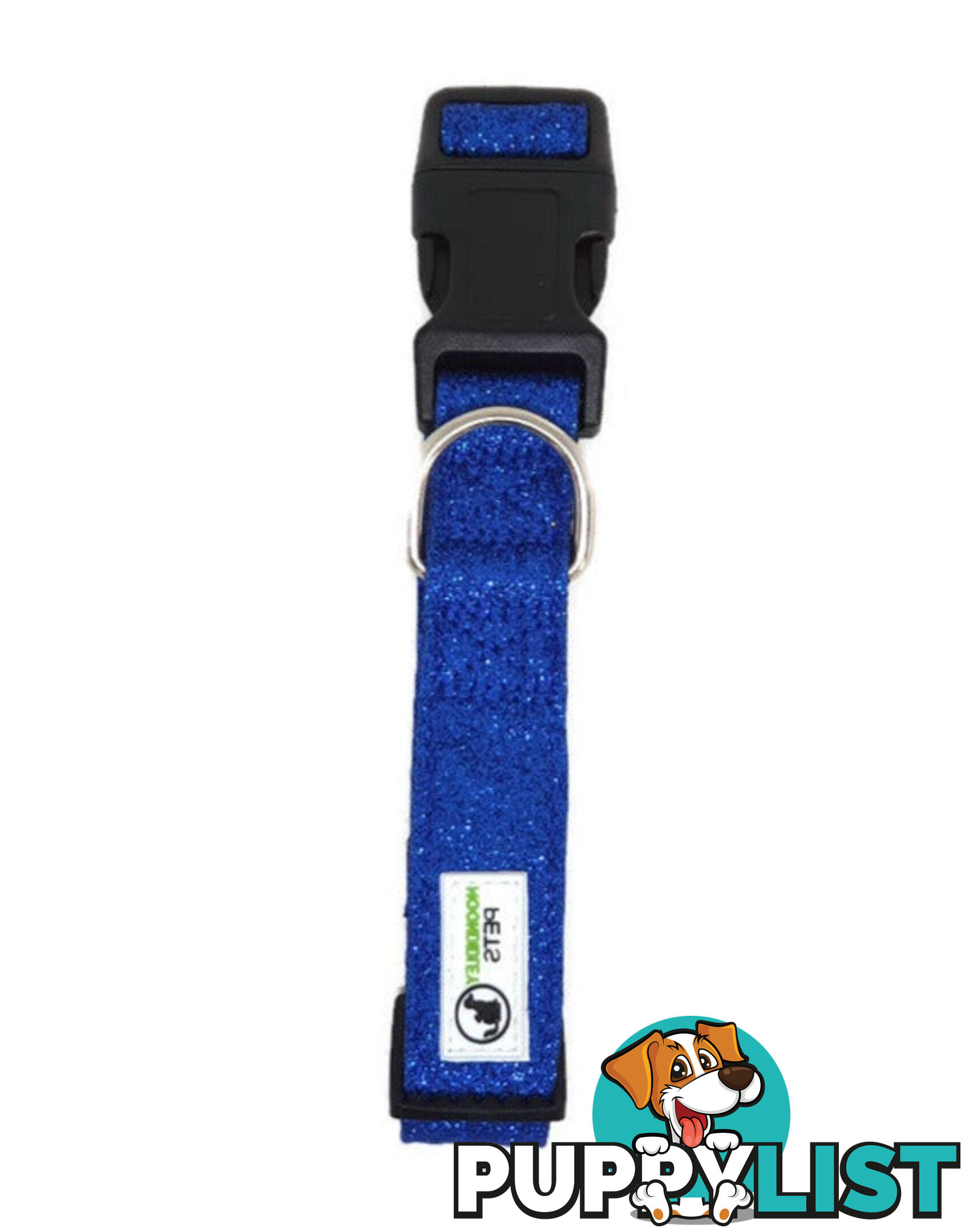 Bling Glitter Overlay Nylon Collar - Breakaway Buckle - Moondidley Pets - MDPCOLBLILHPNK
