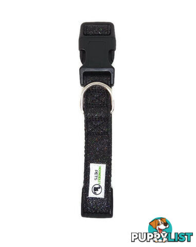Bling Glitter Overlay Nylon Collar - Breakaway Buckle - Moondidley Pets - MDPCOLBLILHPNK