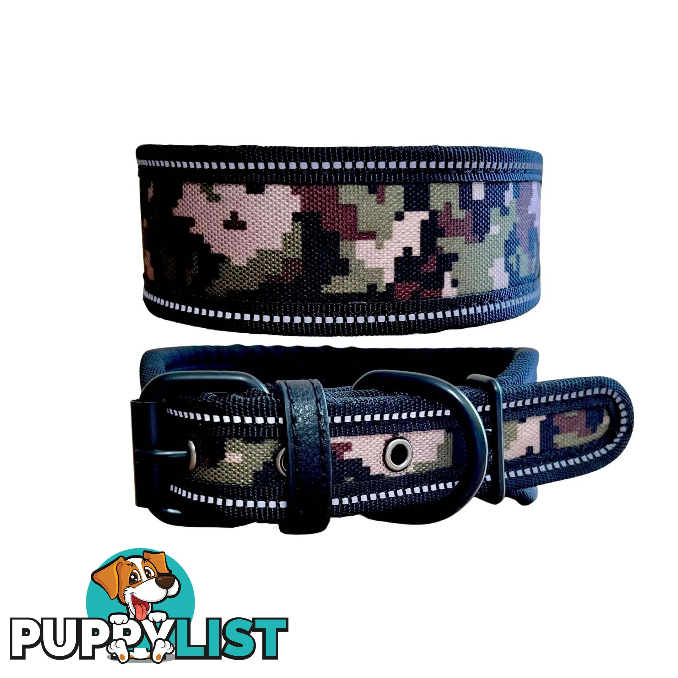 Thick Neoprene Dog Collar - Hand Made by The Bark Side - TBSNEOSMLGEO
