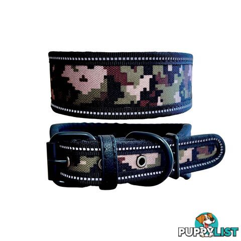 Thick Neoprene Dog Collar - Hand Made by The Bark Side - TBSNEOSMLGEO