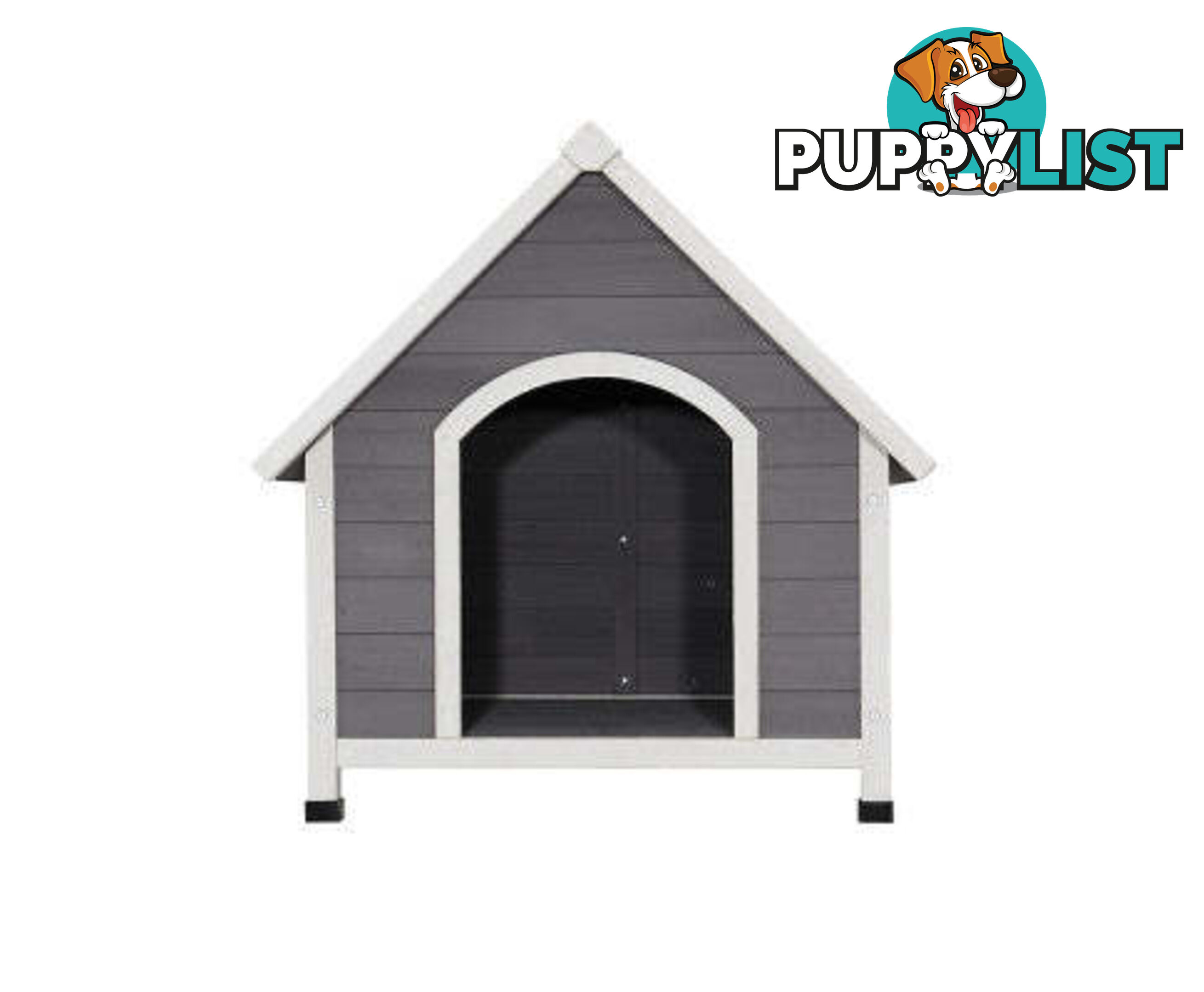 i.Pet Dog Kennel House Wooden Outdoor Indoor Puppy Pet House Weatherproof - PET-GT-DH3M-GW