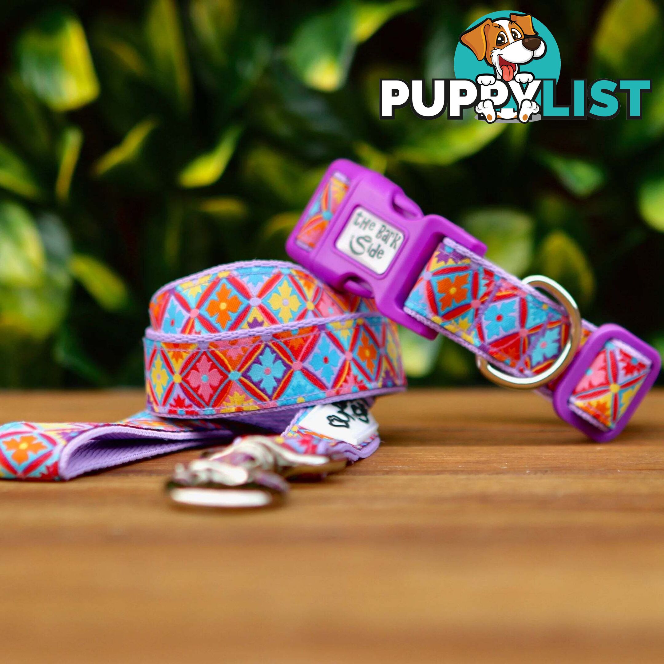 Purple Geometric Dog Lead / Dog Leash - Hand Made by The Bark Side - TBSLDGEO201.5