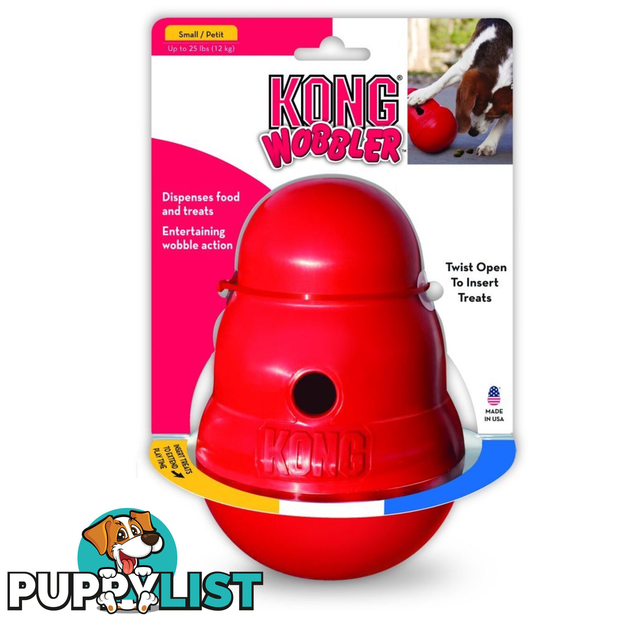 KONG Wobbler - Food Dispensing Toy - AAB-KONGWOB-S