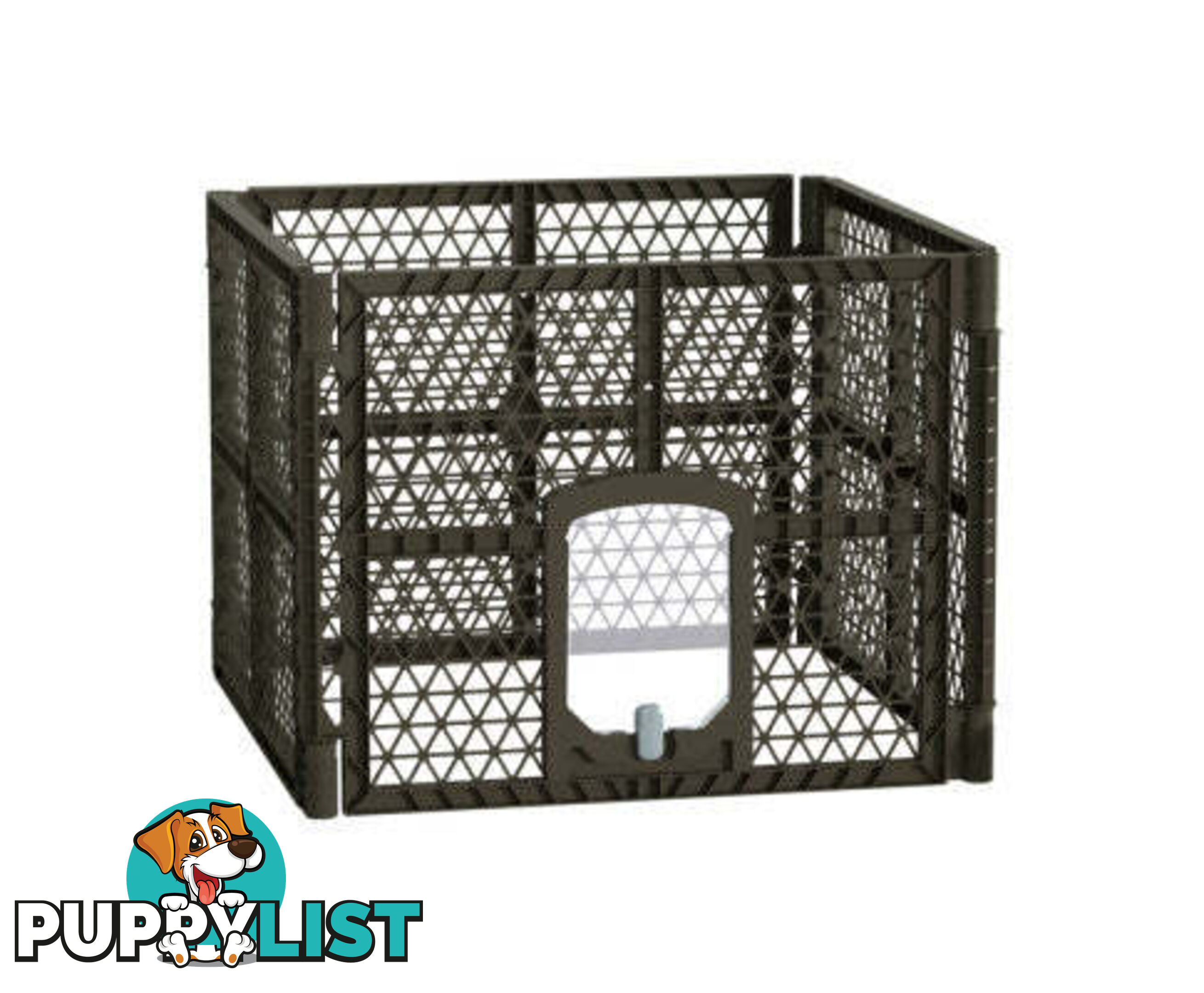 i.Pet Pet Dog Playpen Enclosure Panel Fence Puppy Cage Plastic Play Pen Foldable - PET-DOGPLAYPEN-PL-6-BR