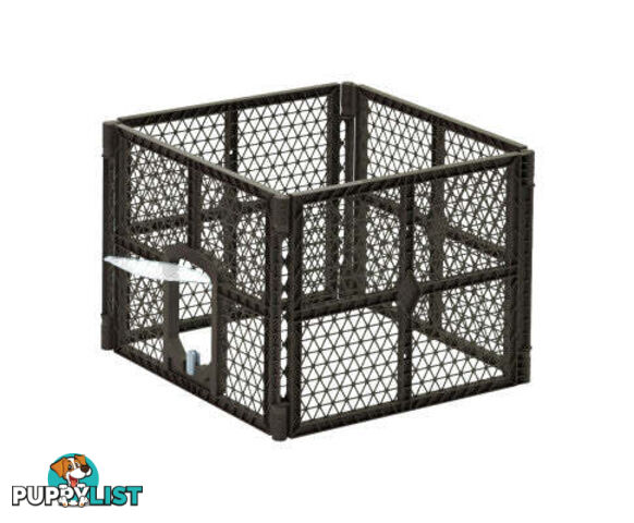 i.Pet Pet Dog Playpen Enclosure Panel Fence Puppy Cage Plastic Play Pen Foldable - PET-DOGPLAYPEN-PL-6-BR