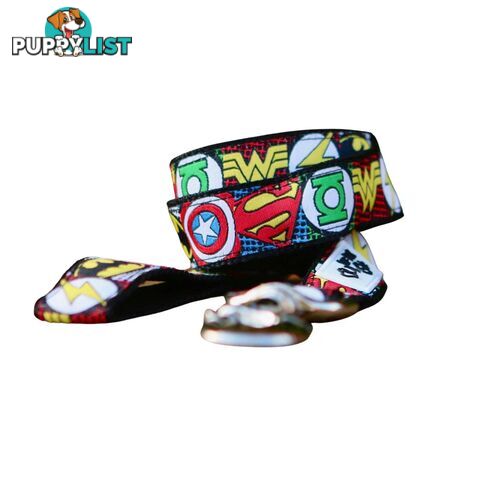 Superhero Dog Lead / Dog Leash - Hand Made by The Bark Side - TBSLDSUPBLU251.8