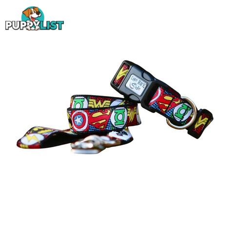 Superhero Dog Lead / Dog Leash - Hand Made by The Bark Side - TBSLDSUPBLU251.8