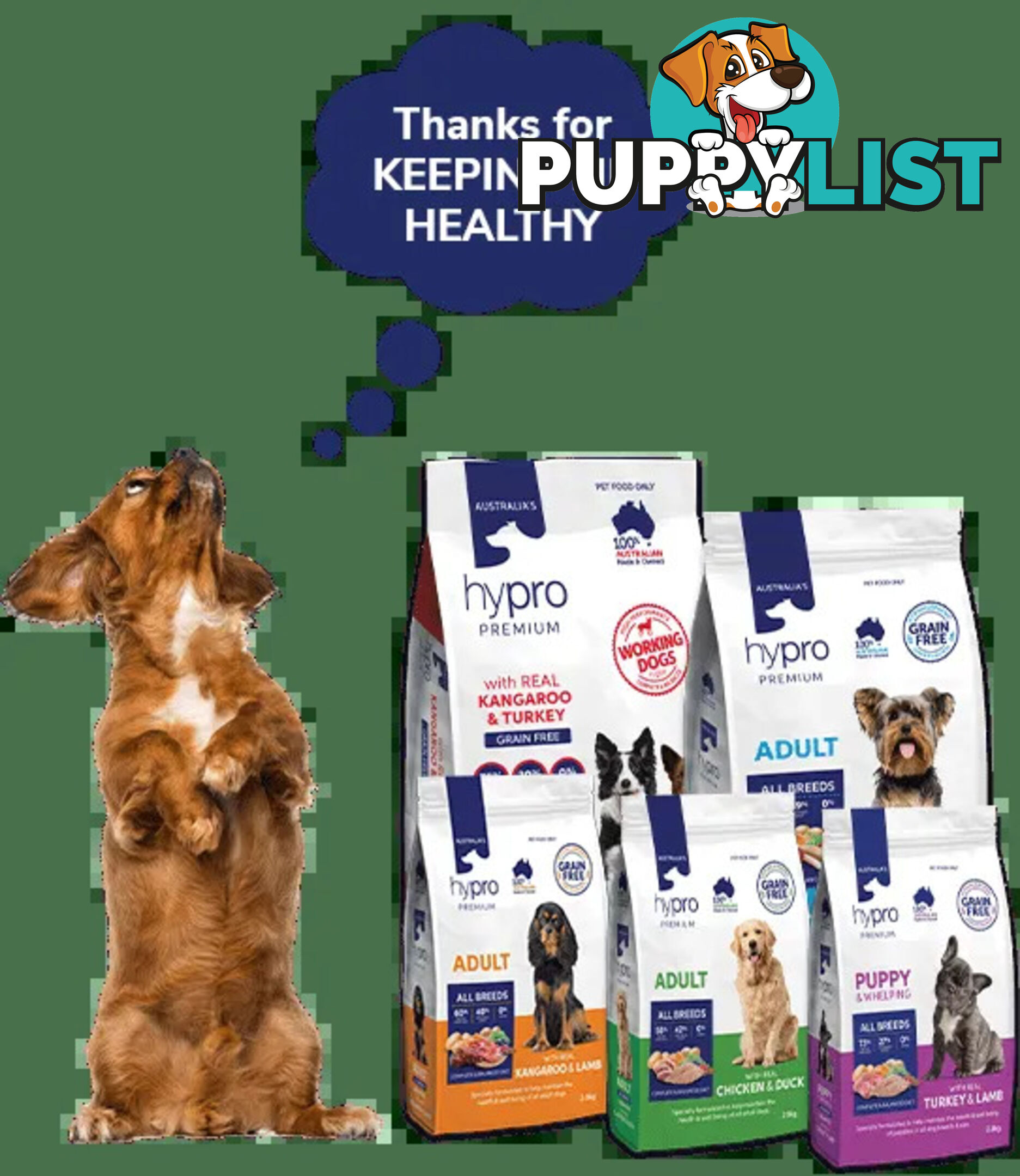 Premium Dog Food Grain Free - Hypro Premium - HPPUP2.5
