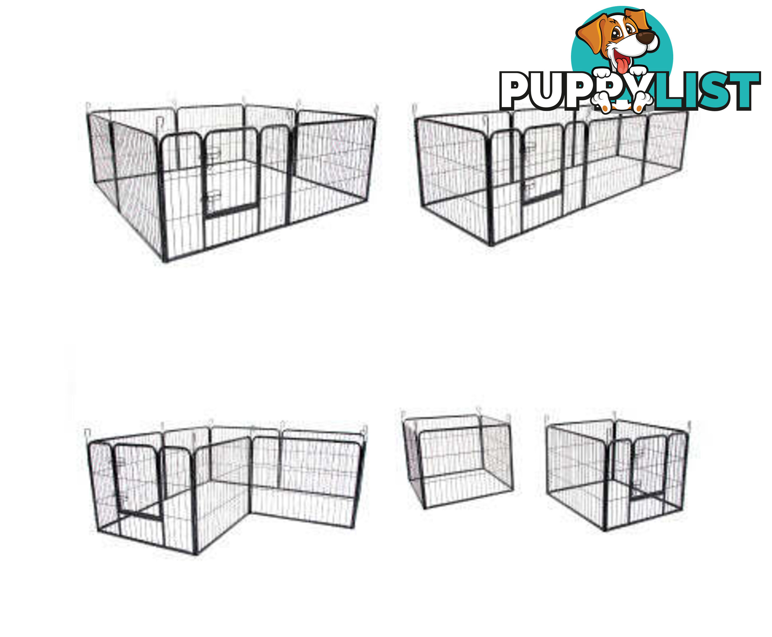 Paw Mate Pet Playpen Heavy Duty 8 Panel Foldable Dog Exercise Enclosure Fence Cage - V274-PET-PP30S