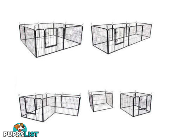 Paw Mate Pet Playpen Heavy Duty 8 Panel Foldable Dog Exercise Enclosure Fence Cage - V274-PET-PP30S