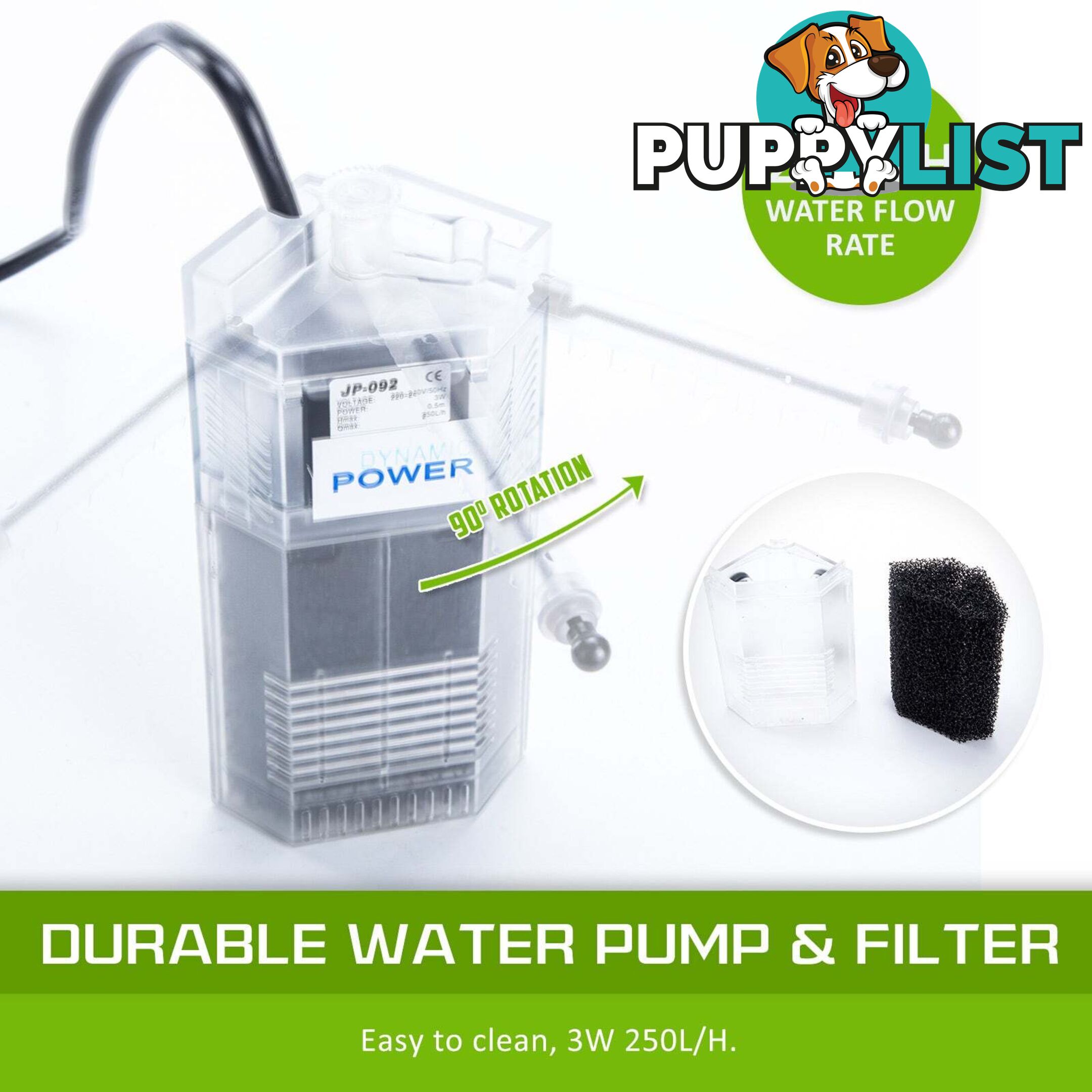 Aquarium Starfire Glass Fish Tank Set Filter Pump 16L - V274-AQ-FT16L