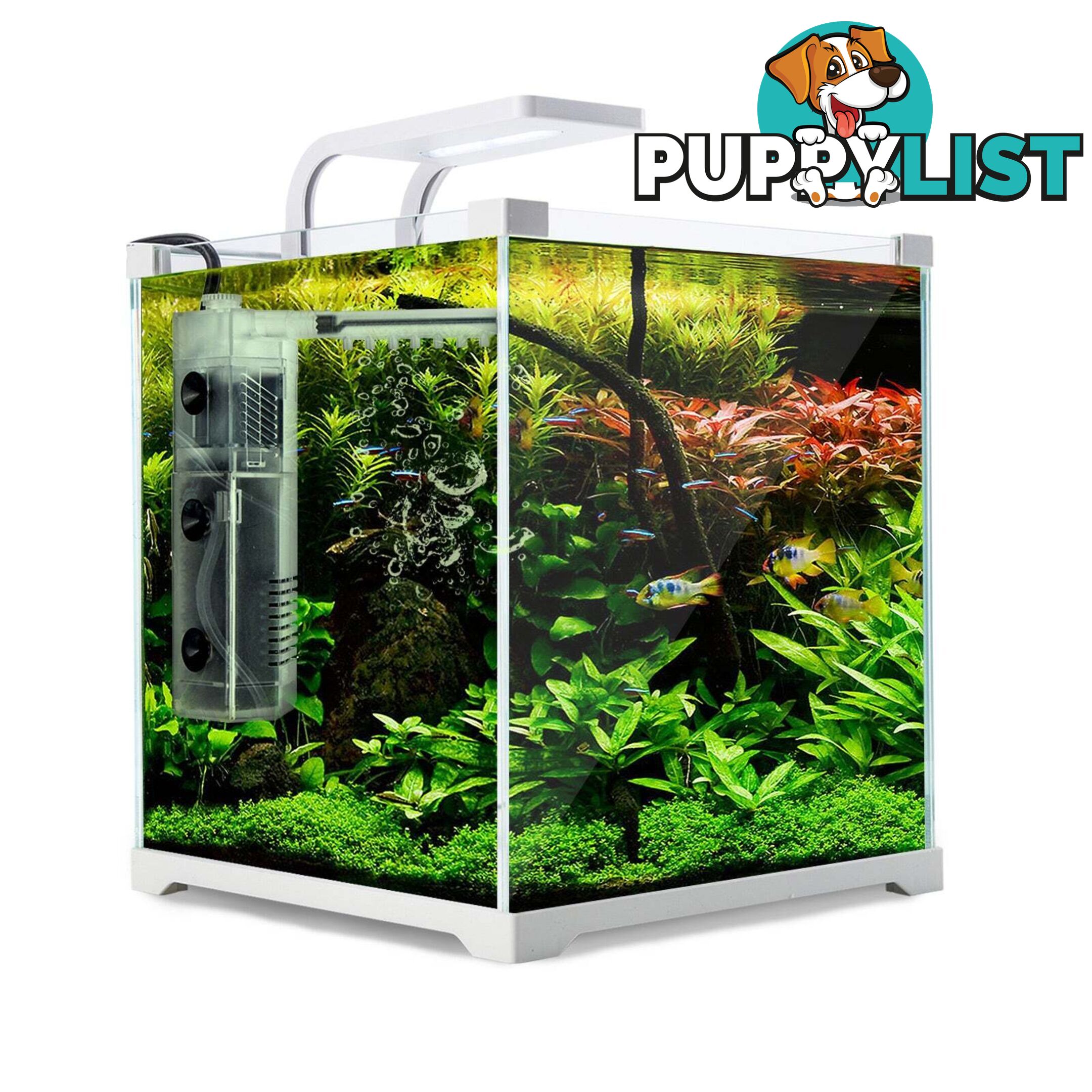 Aquarium Starfire Glass Fish Tank Set Filter Pump 16L - V274-AQ-FT16L