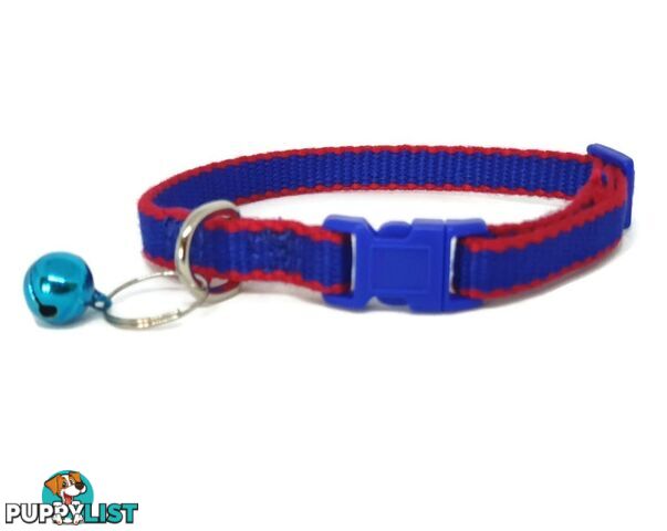 100% Pure Bamboo Fibre Cat Collar Plastic Buckle - Moondidley Pets - MDPCOLCATNVY