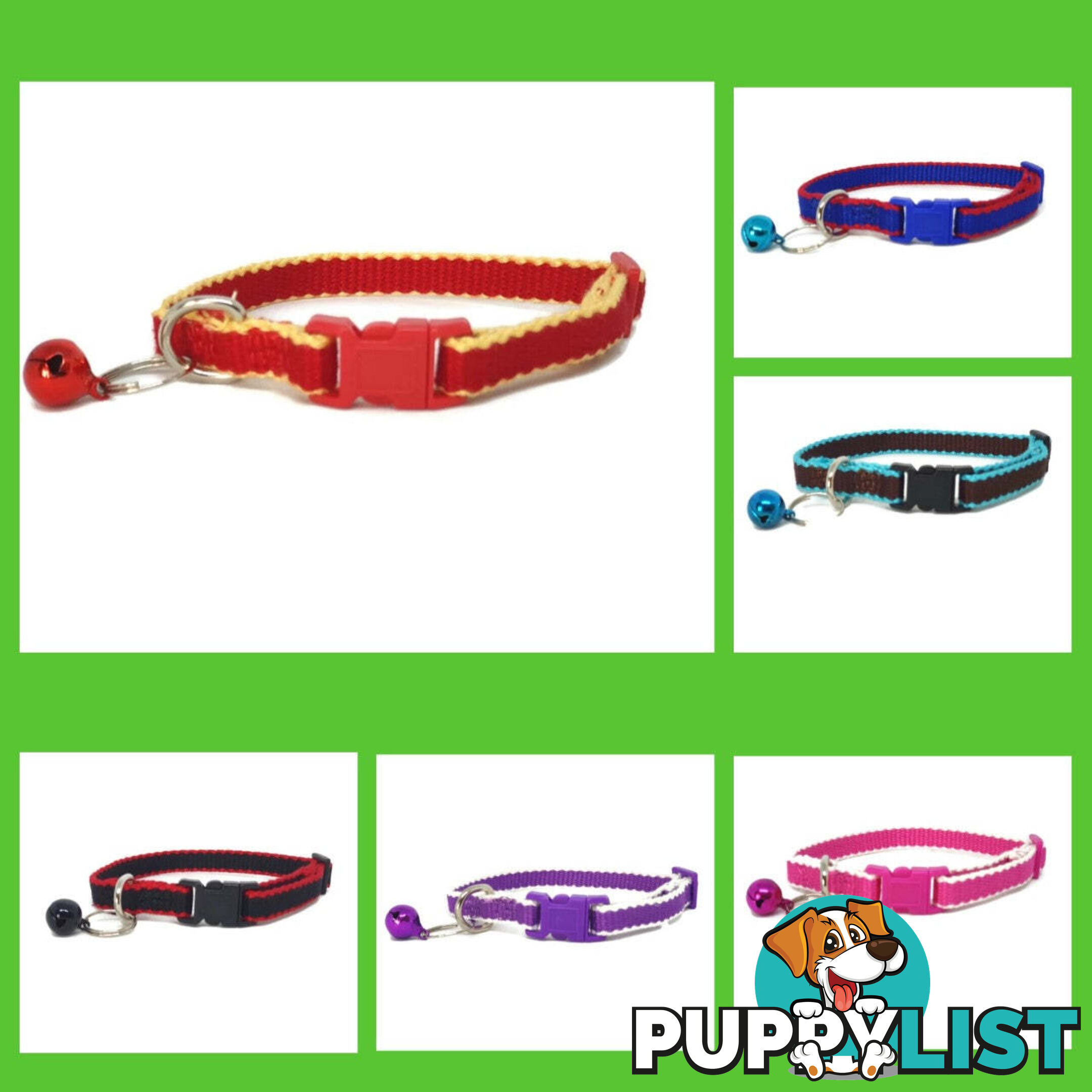 100% Pure Bamboo Fibre Cat Collar Plastic Buckle - Moondidley Pets - MDPCOLCATNVY