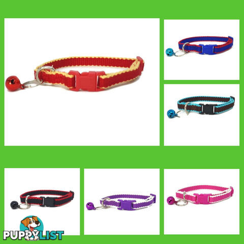 100% Pure Bamboo Fibre Cat Collar Plastic Buckle - Moondidley Pets - MDPCOLCATNVY