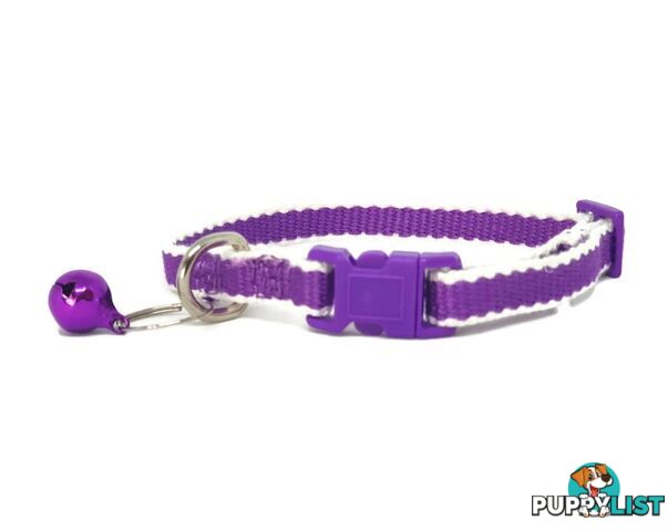 100% Pure Bamboo Fibre Cat Collar Plastic Buckle - Moondidley Pets - MDPCOLCATNVY