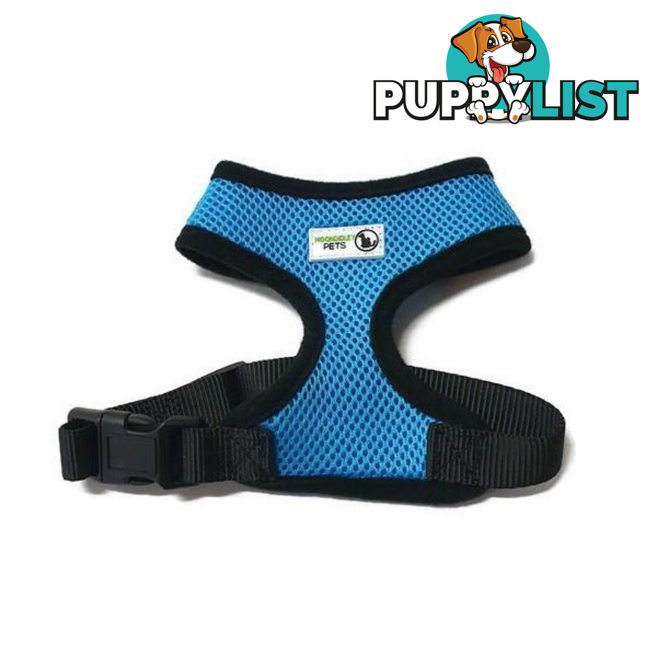 Pet Harness Soft Air Mesh Padded Adjustable  - Moondidley Pets - MDPHARMESXLLBL