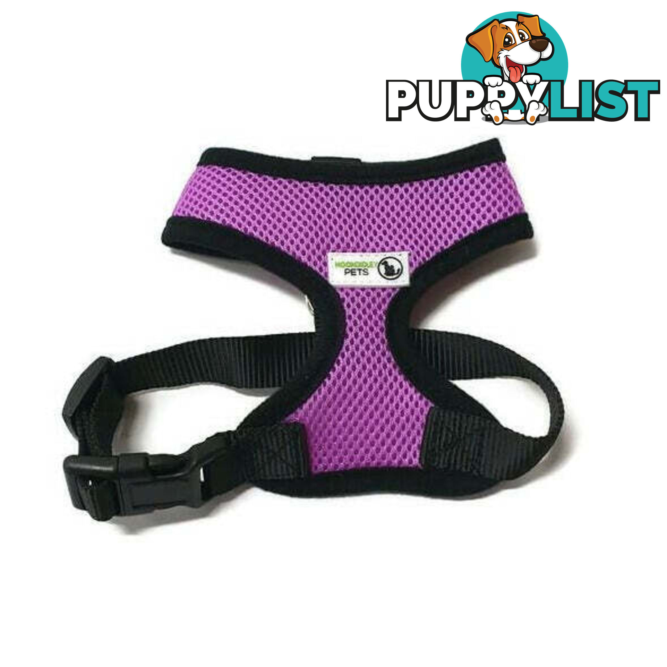 Pet Harness Soft Air Mesh Padded Adjustable  - Moondidley Pets - MDPHARMESXLLBL