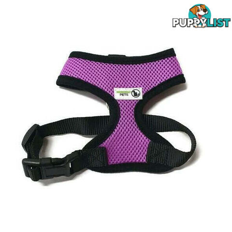 Pet Harness Soft Air Mesh Padded Adjustable  - Moondidley Pets - MDPHARMESXLLBL