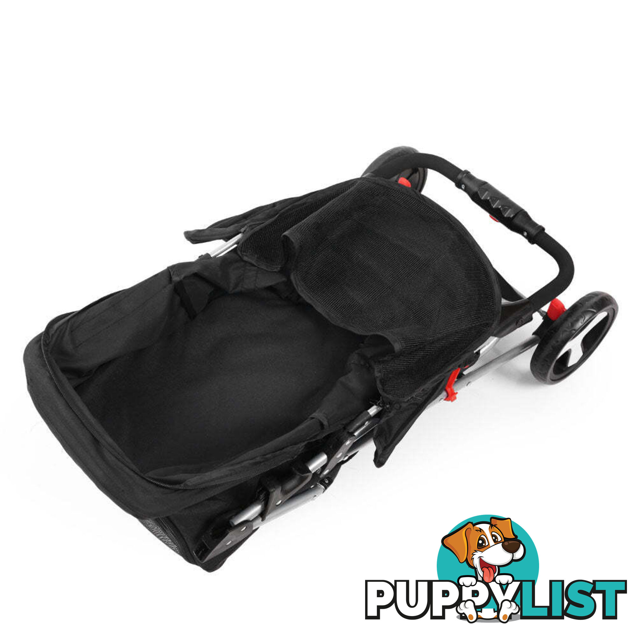 i.Pet 4 Wheel Pet Stroller - Black - PET-STROLLER-4WL-BK