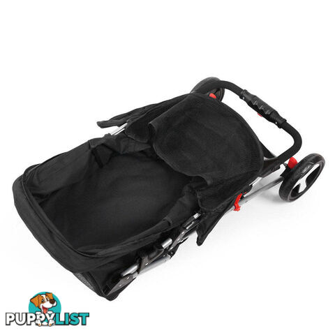 i.Pet 4 Wheel Pet Stroller - Black - PET-STROLLER-4WL-BK
