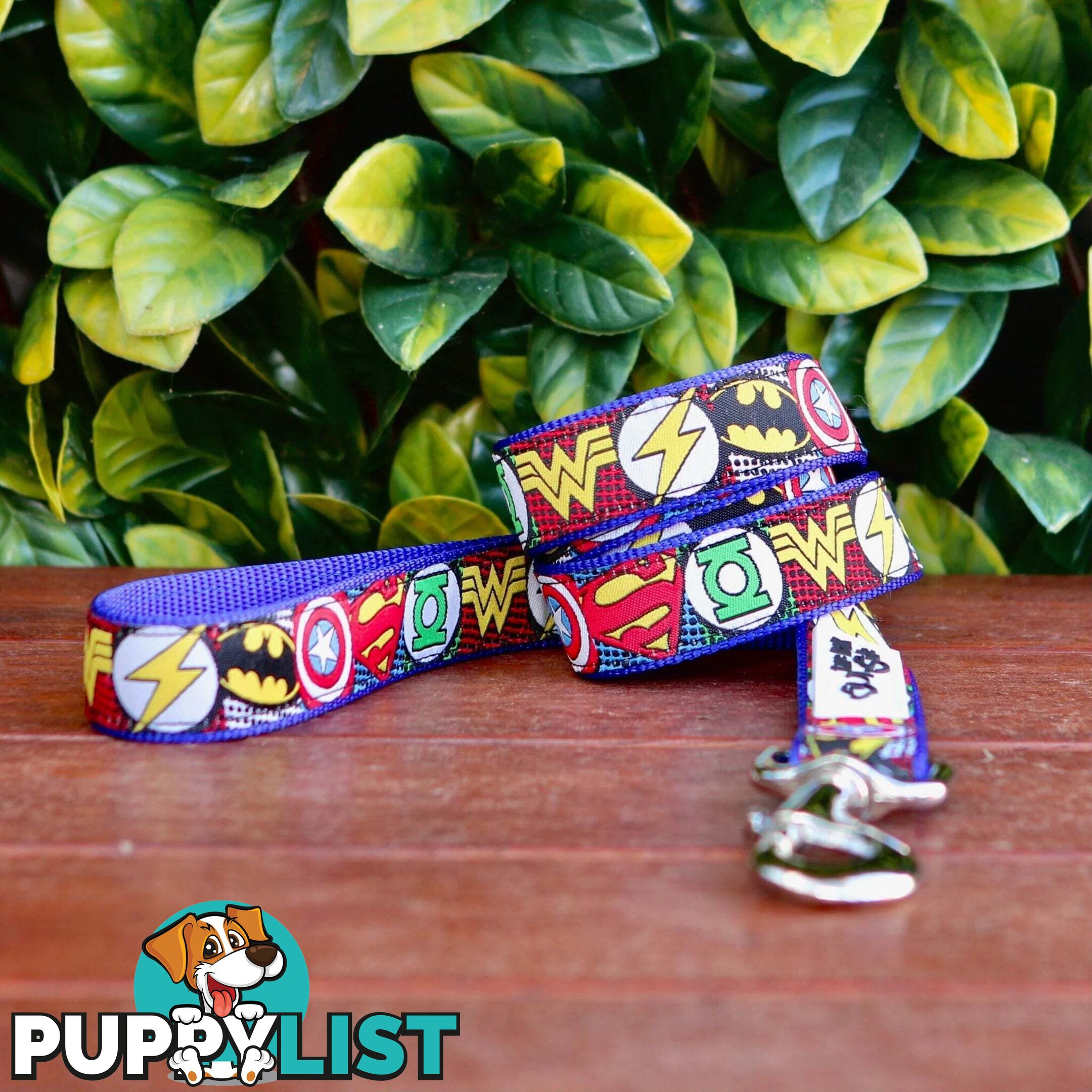Superhero Dog Lead / Dog Leash - Hand Made by The Bark Side - TBSLDSUPRED251.5