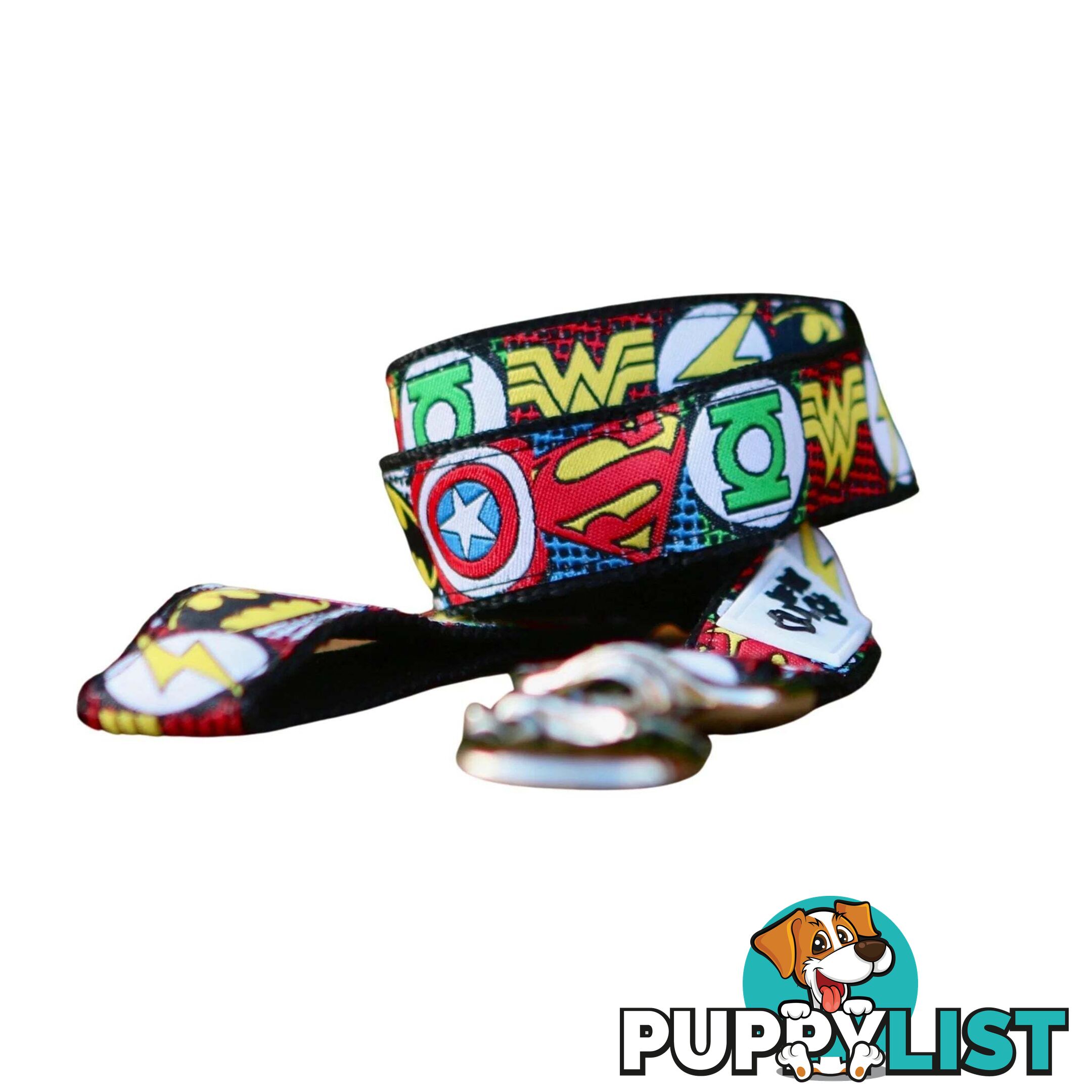 Superhero Dog Lead / Dog Leash - Hand Made by The Bark Side - TBSLDSUPRED251.5