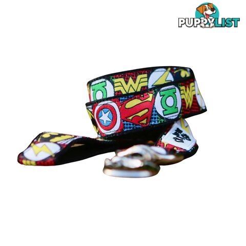 Superhero Dog Lead / Dog Leash - Hand Made by The Bark Side - TBSLDSUPRED251.5