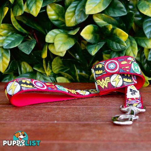Superhero Dog Lead / Dog Leash - Hand Made by The Bark Side - TBSLDSUPRED251.5